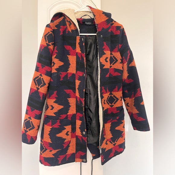 Papillon Jacket Chevron Black Orange Red S/M - Picture 1 of 1